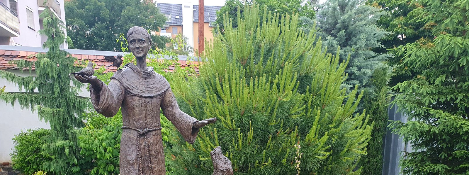 Patientengarten mit Hl. Franziskus